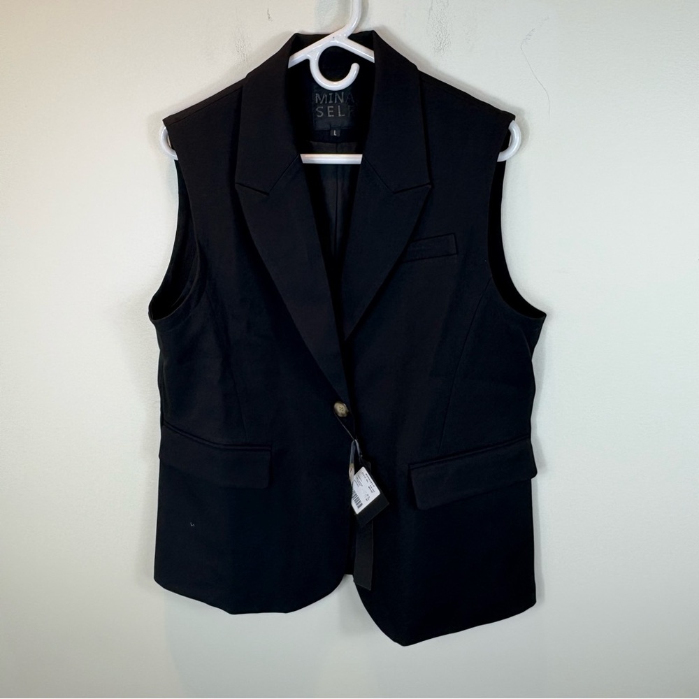 ❄️ MINA SELF Sleeveless Blazer Jacket